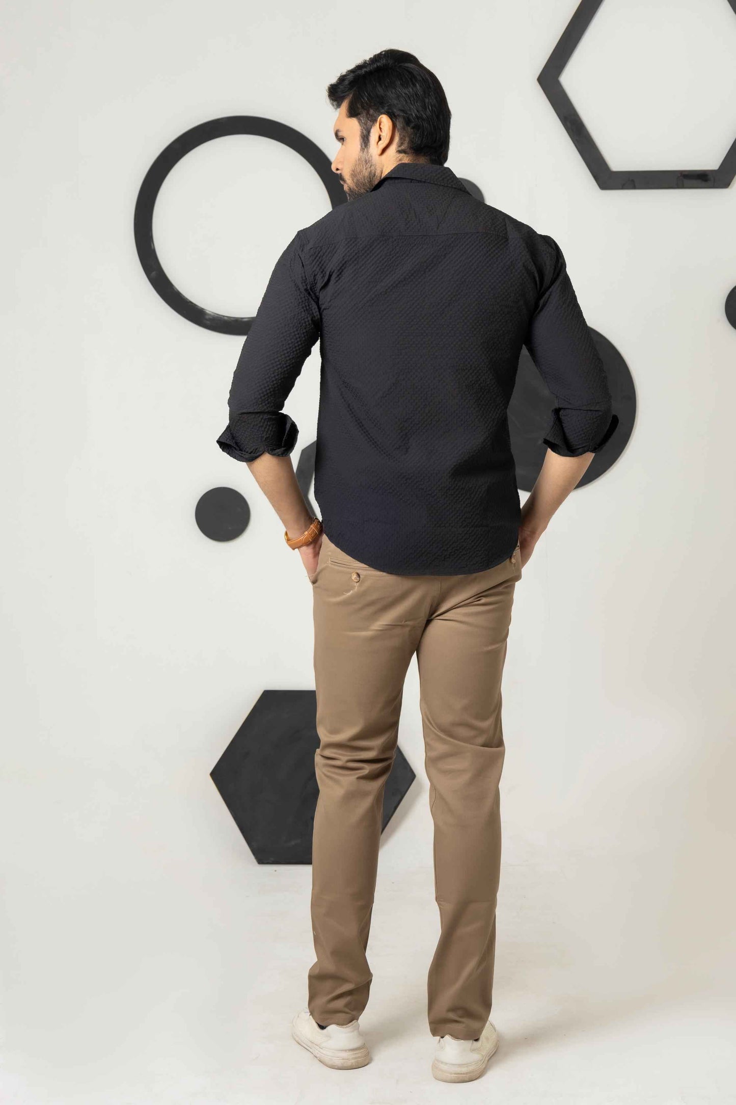 Bronze Brown Cotton Pant Regular Fit