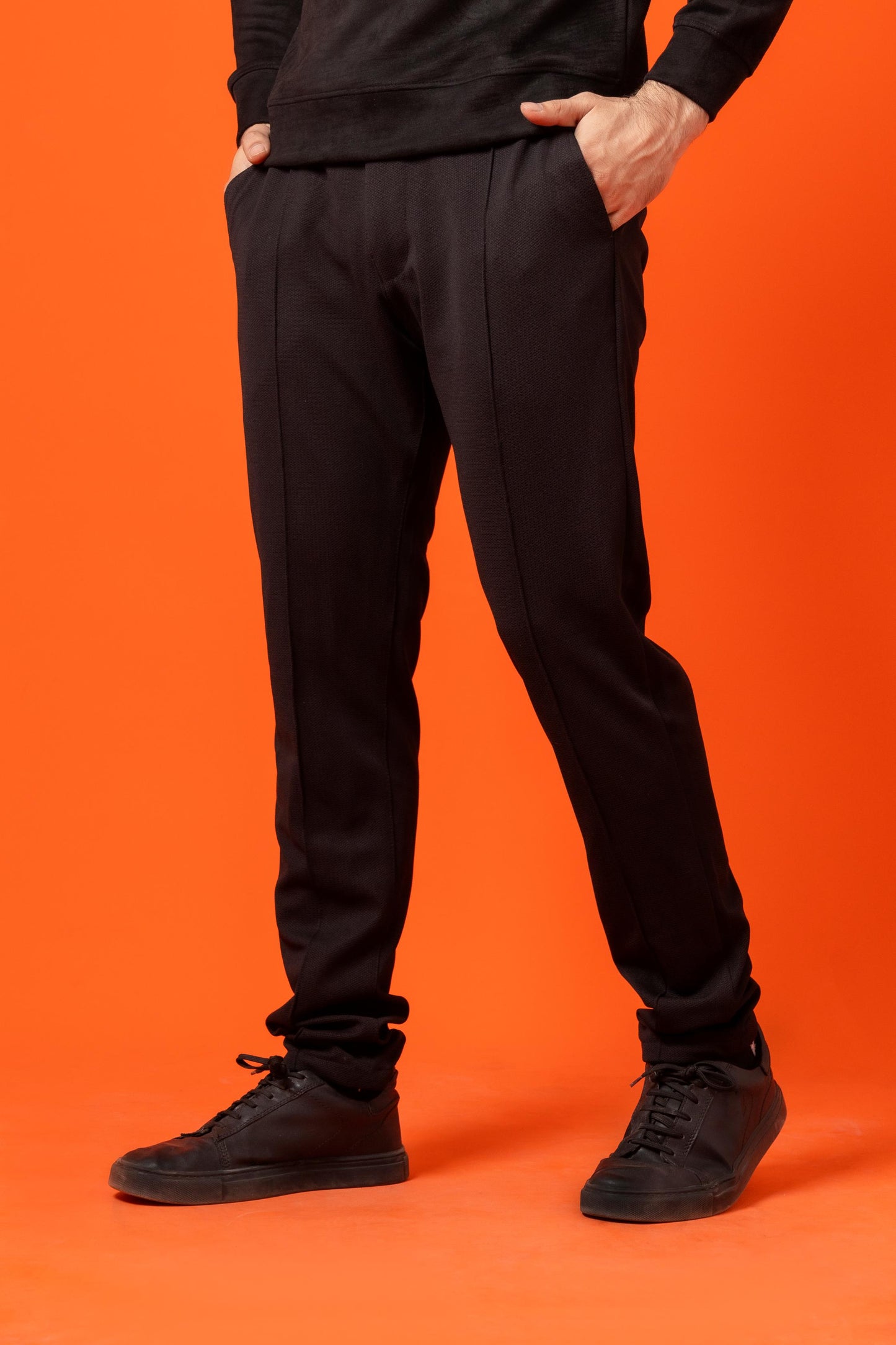 Charcoal Grey Cotton Pant Regular Fit