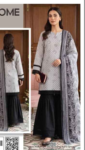 Monocrom MDL Original Digital Printed Lawn 3PC Suit with Airjet Dupatta – Unstitched #M