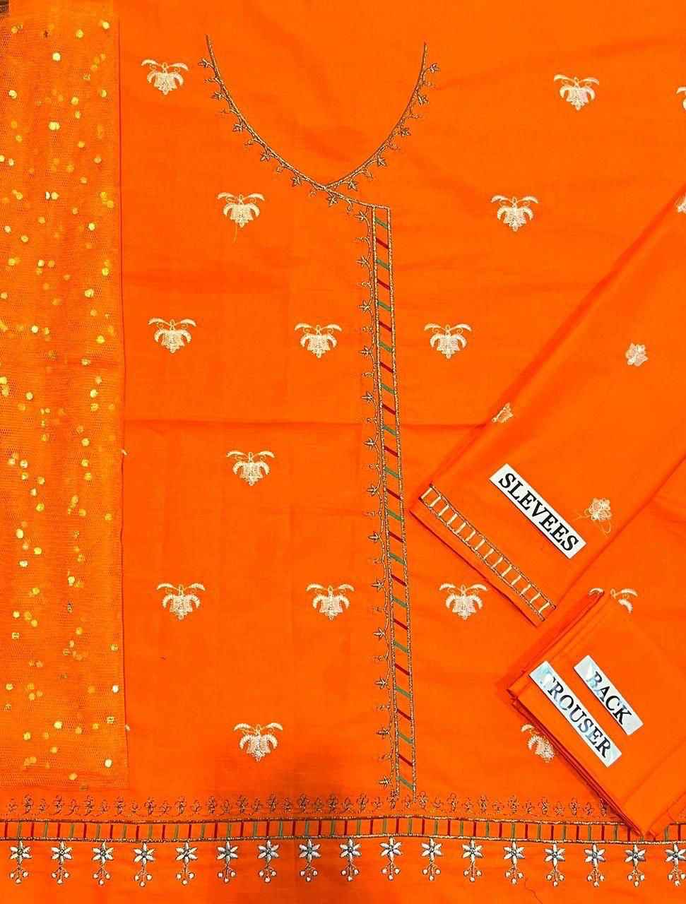 Girls Lawn Eid Collection 3PC-Kids Unstitched Suit