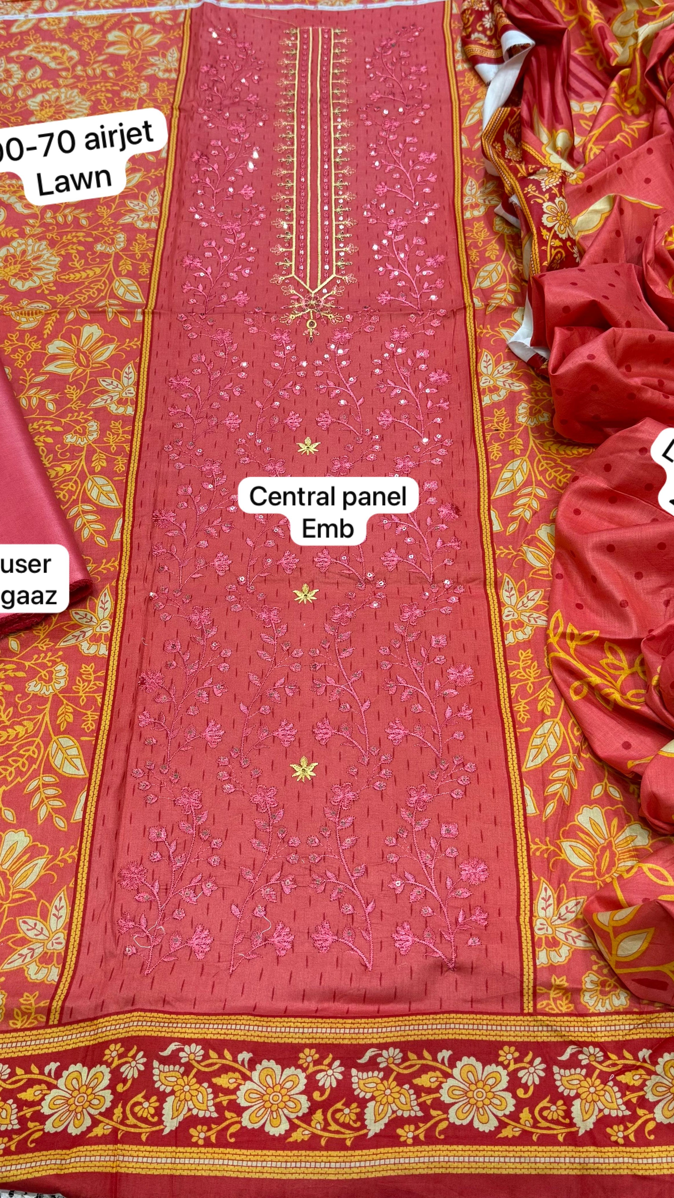 Summer lawn collection embroidered suit Pakistan
