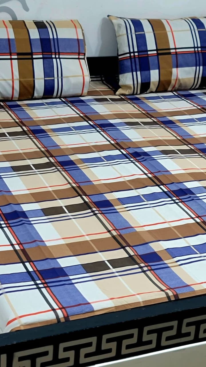 Double bed cotton bedsheet export quality Pakistan