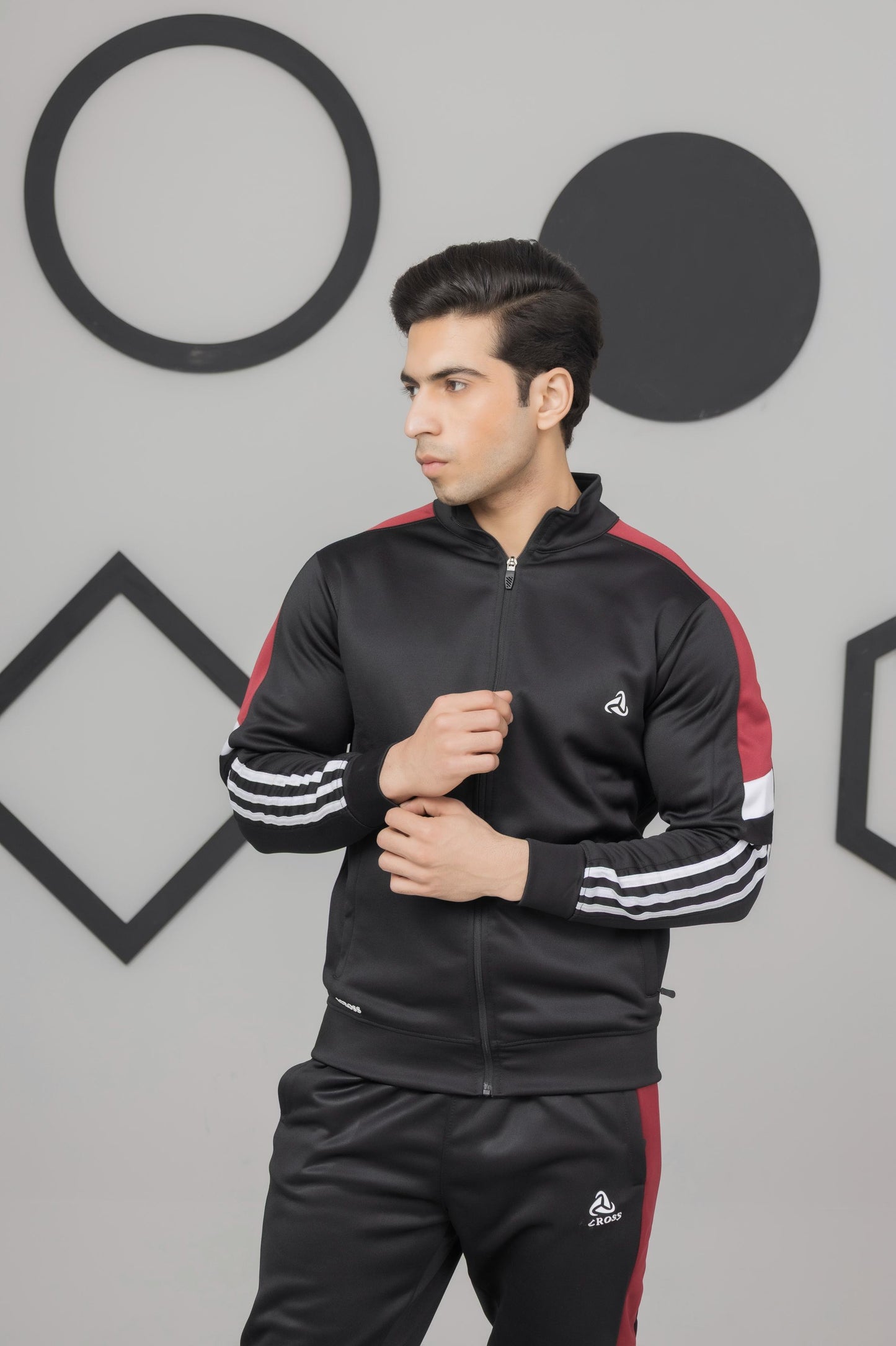 Black & Red Across Tracksuit