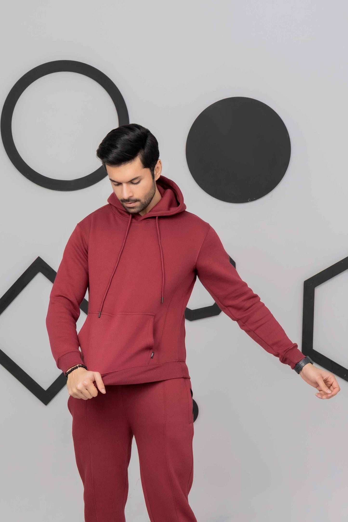 Burgundy Glow Flees Tracksuit