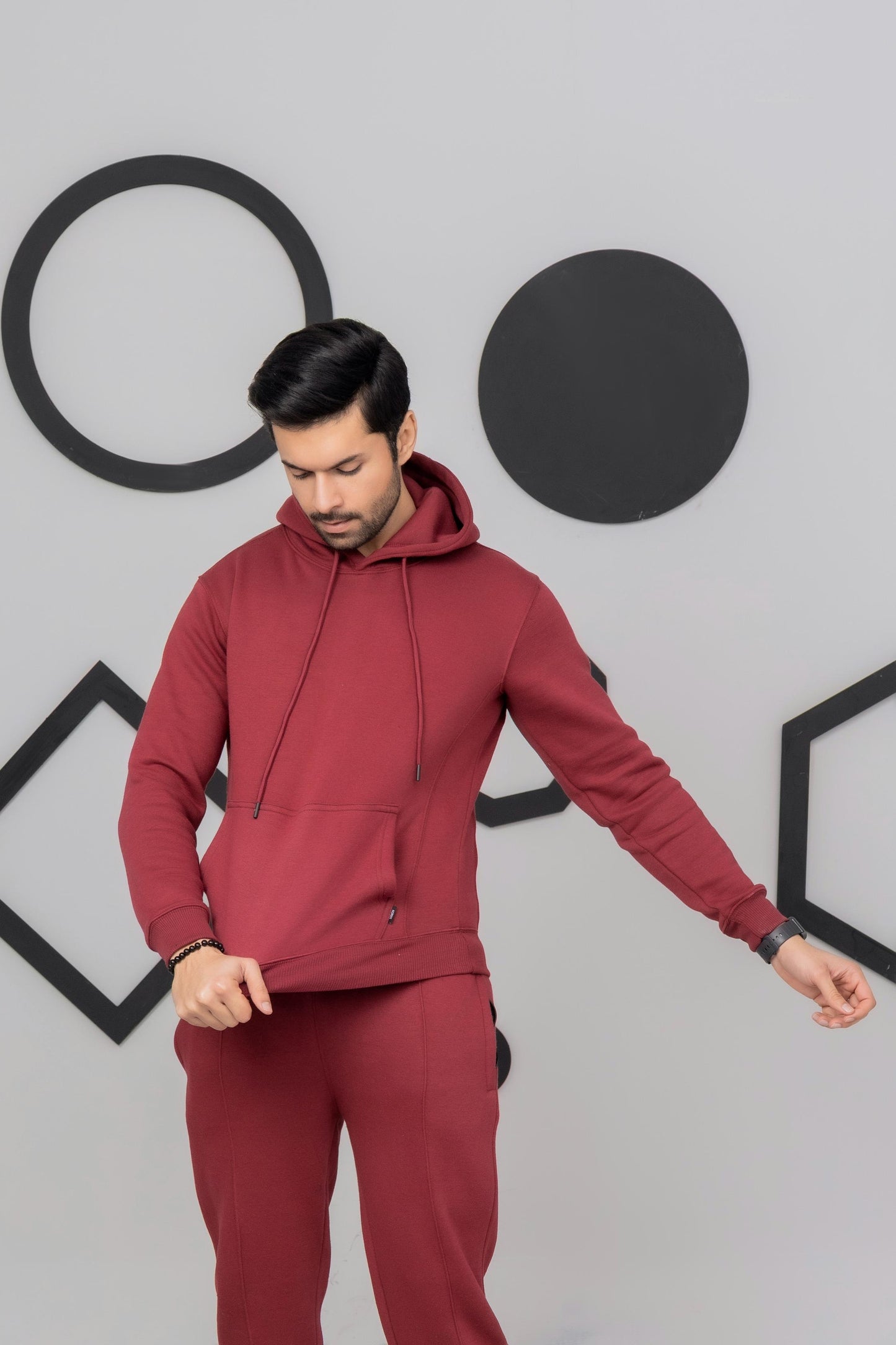 Burgundy Glow Flees Tracksuit