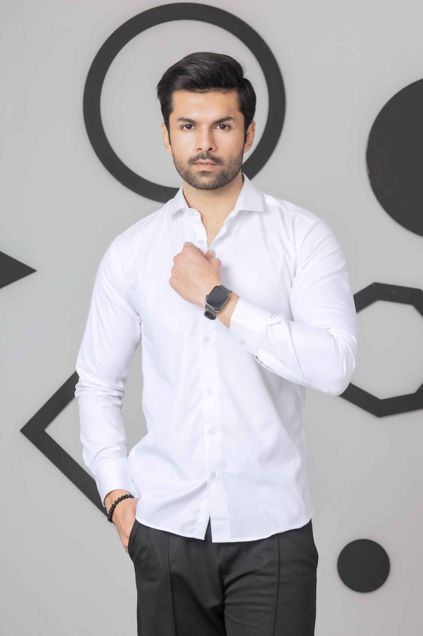 White Self Lining Dress Shirt