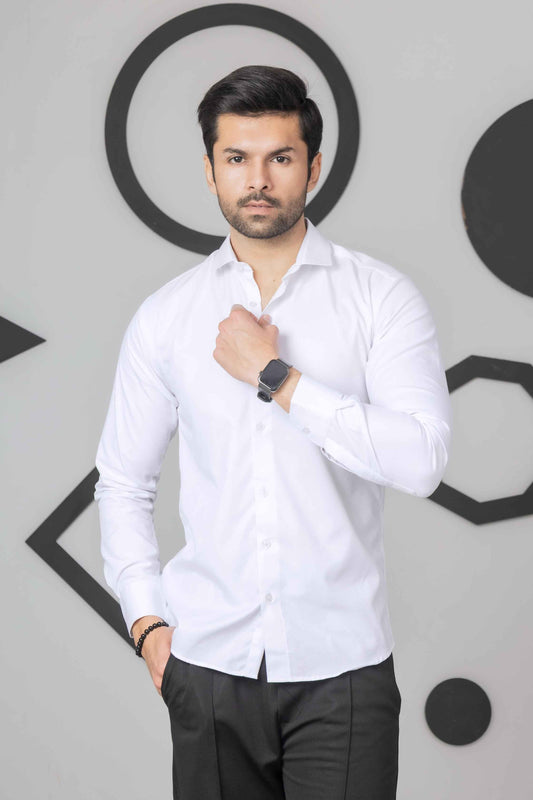 White Self Lining Dress Shirt