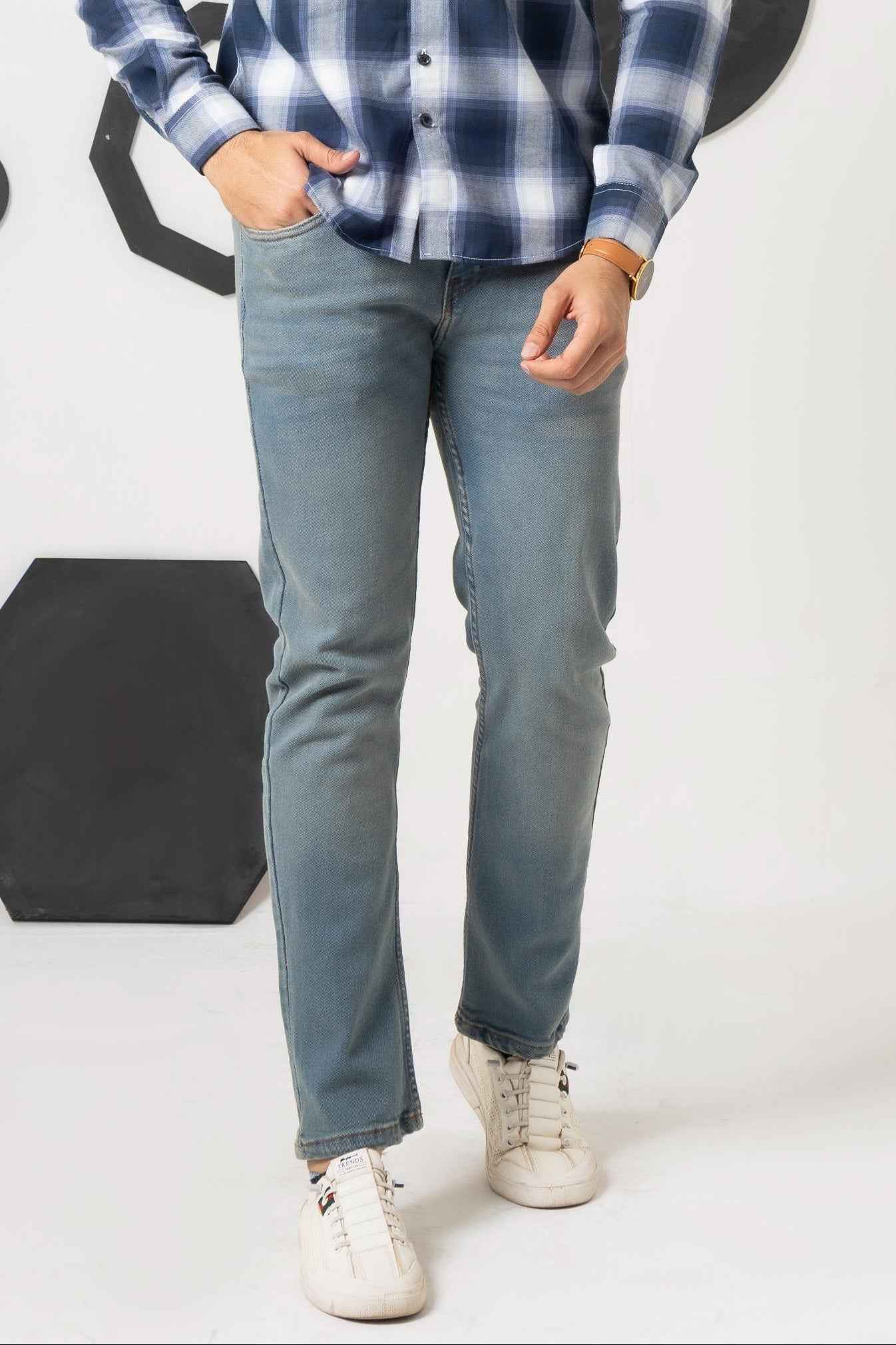 Pistachio Green Denim Jeans