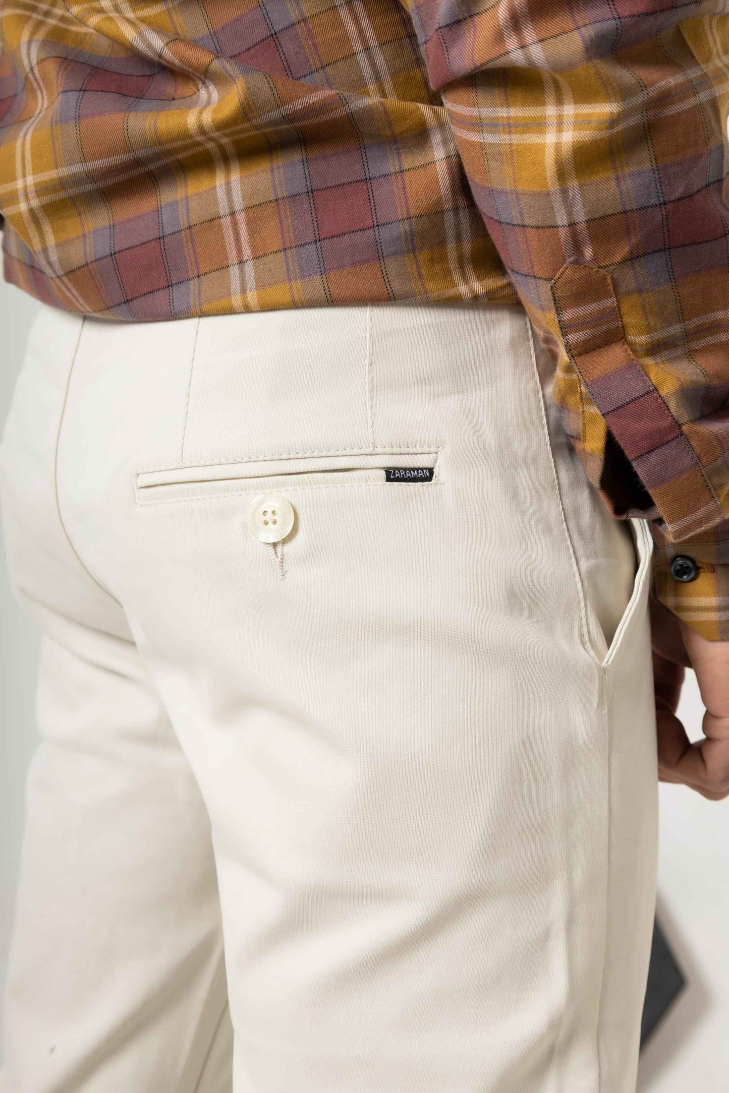 White Sapphire Regular Fit Cotton Pant