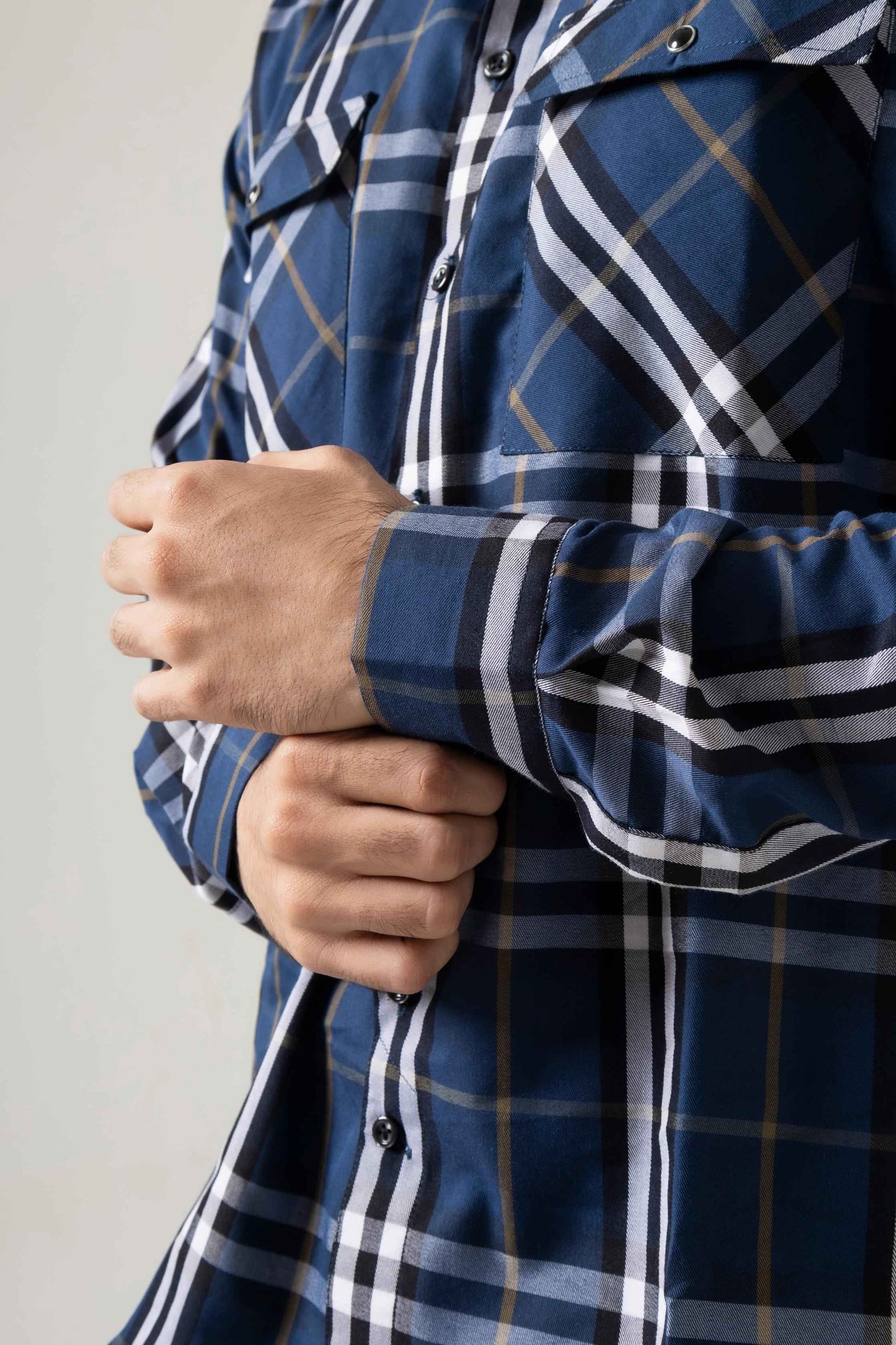 Saphire Blue Check Shirt