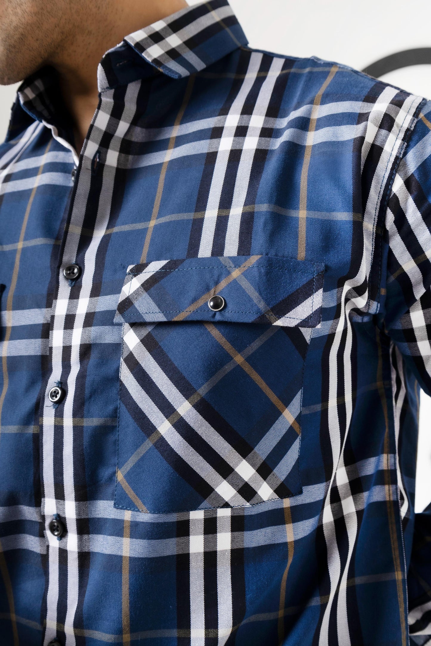 Saphire Blue Check Shirt