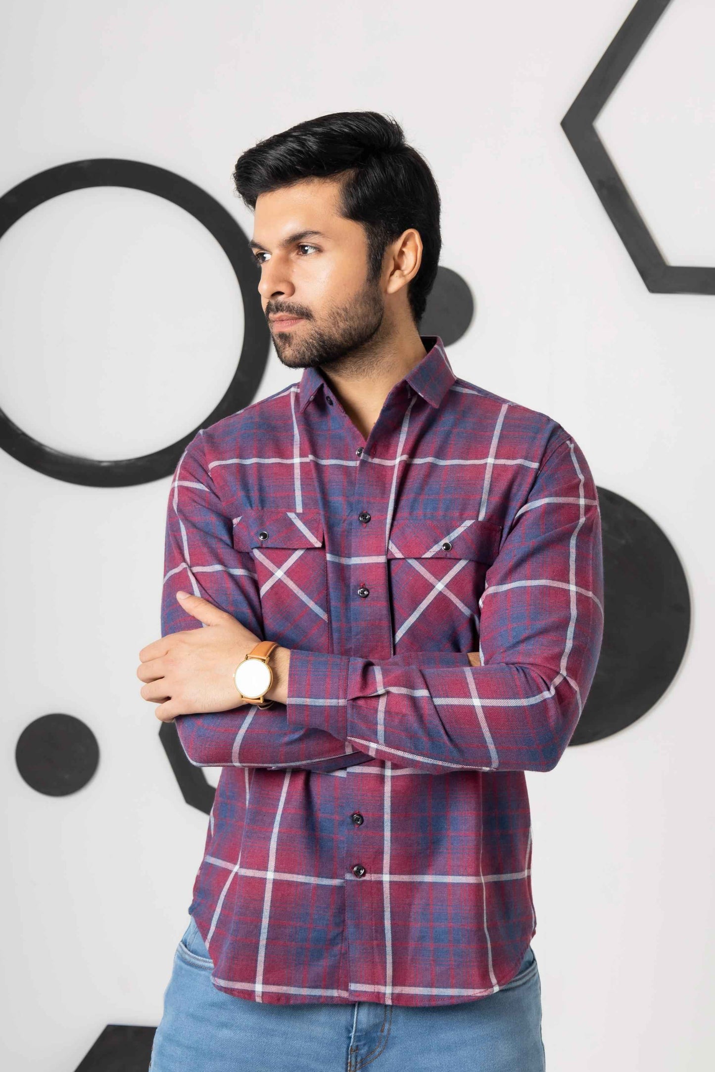 Pink Spinal Check Shirt
