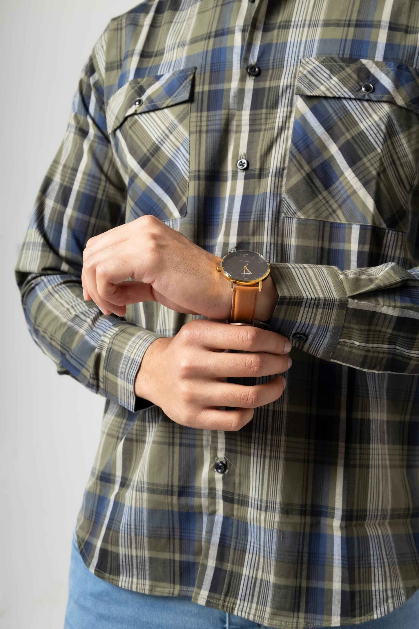 Platinum Olive Check Shirt
