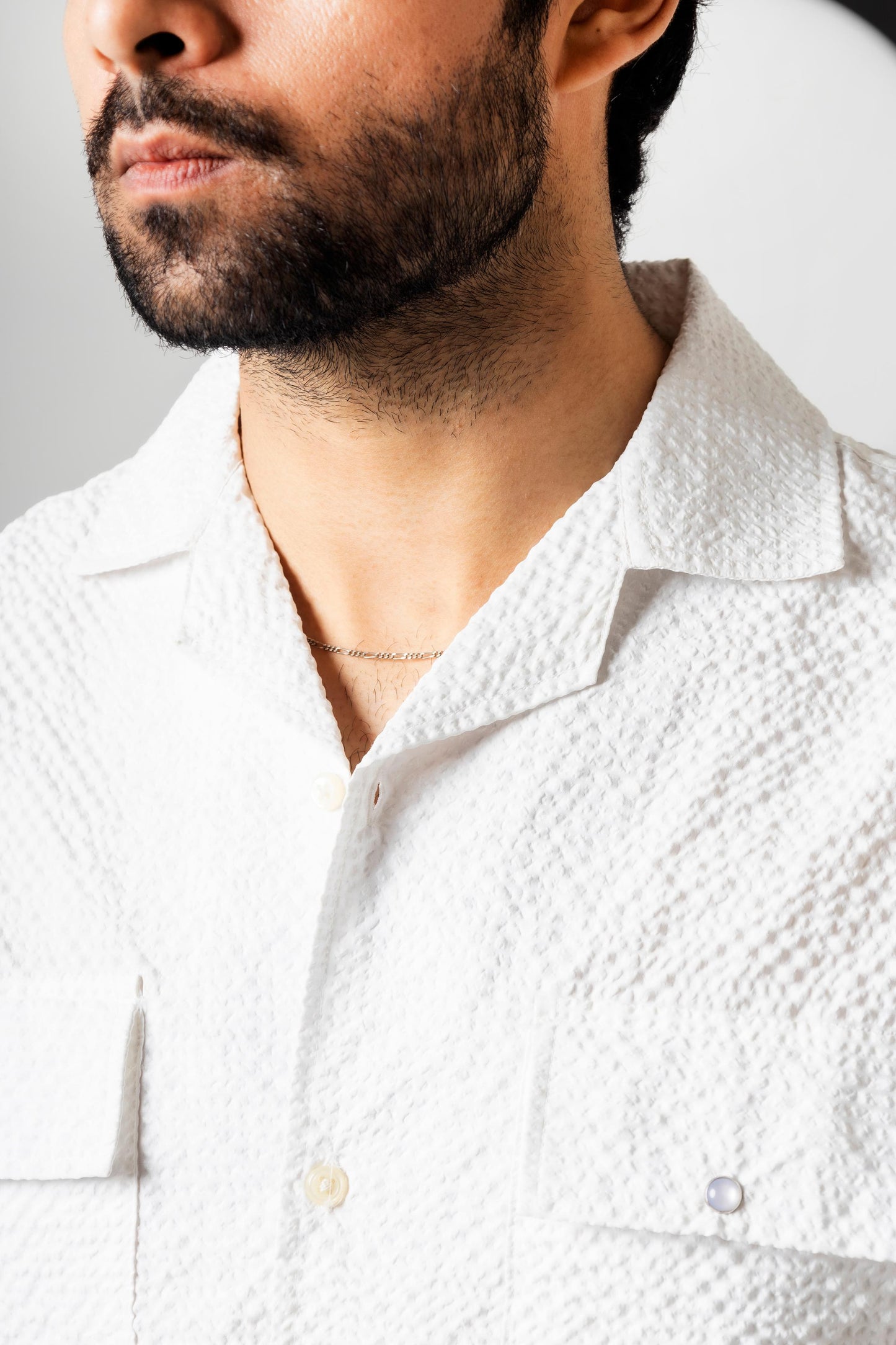 Pearl White Casual Shirt