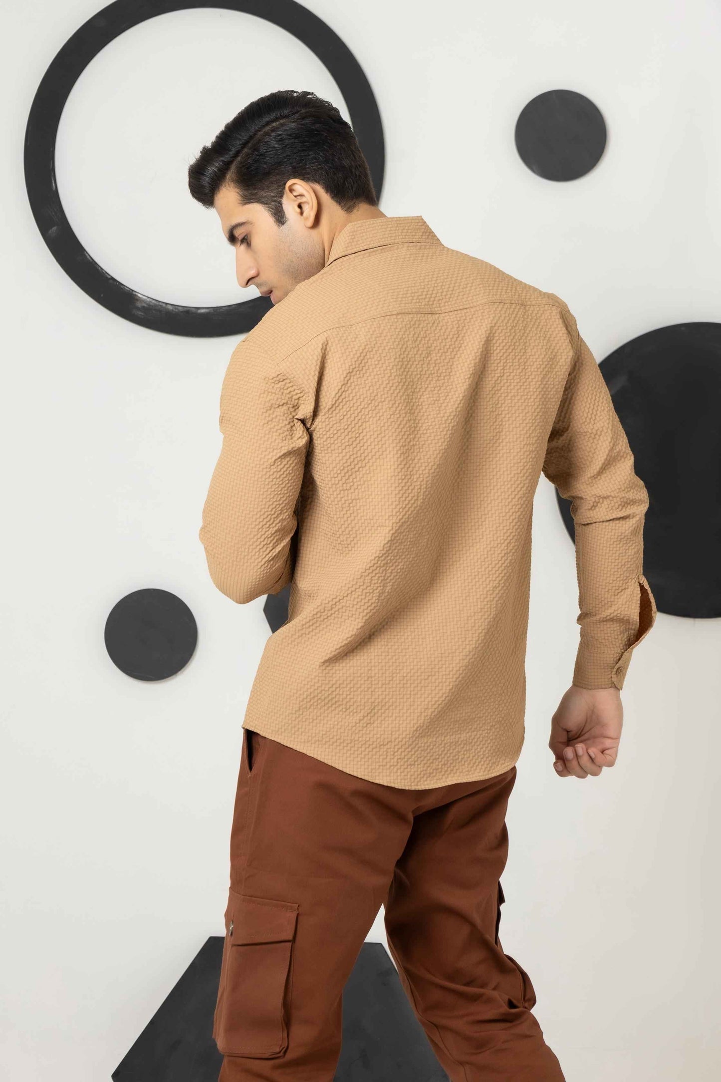 Carnelian Skin bubble Casual Shirt