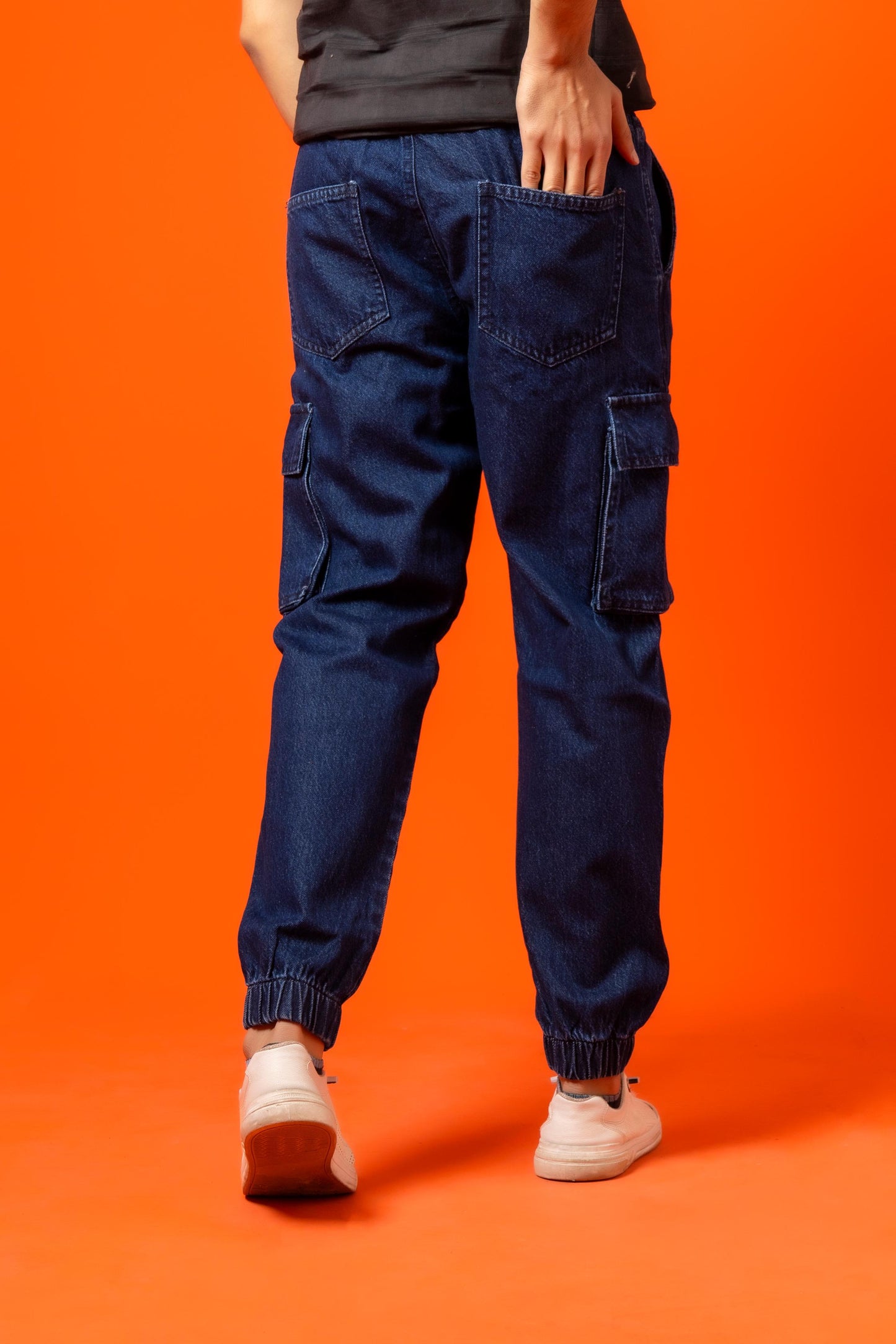 Blue Denim Relax Fit Cargo Pant