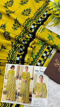 Bin Naeem lawn 3pc printed suit with voil dupatta