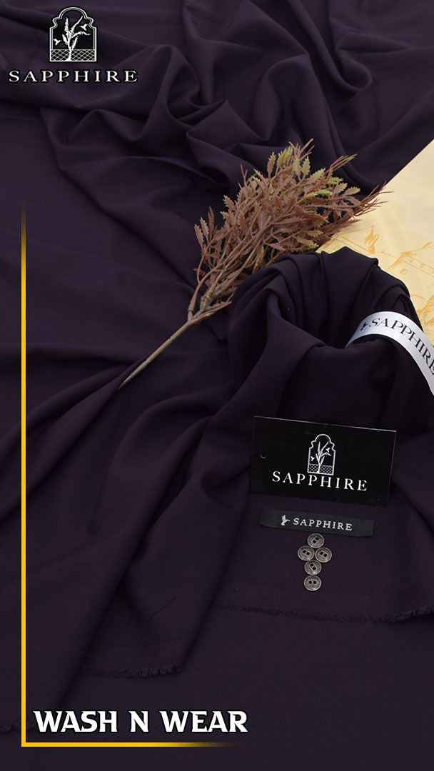 Sapphire Wash & Wear Gents Unstitched Suit Summer Collection 2026 – 4 Meter Cutting