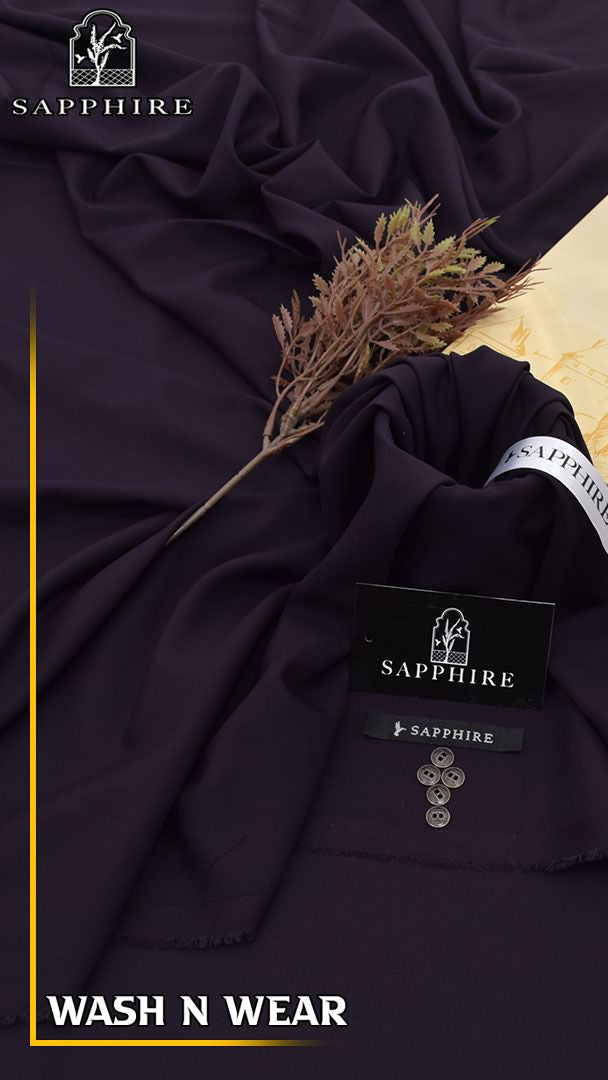 Sapphire wash & wear gents unstitched suit 2026 summer collection