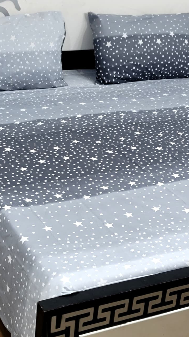 Soft breathable cotton bedsheet for home use