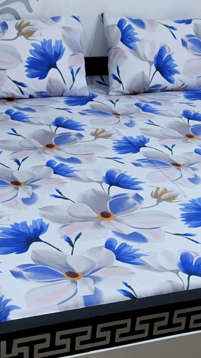 Soft breathable cotton bedsheet for home use