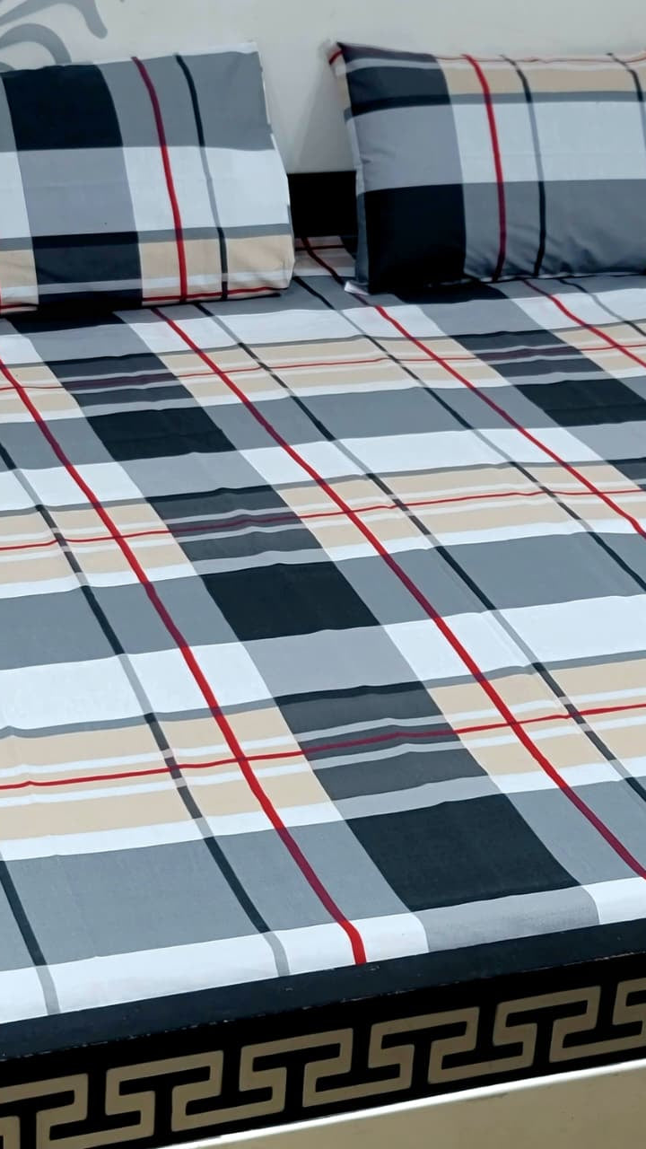Soft breathable cotton bedsheet for home use