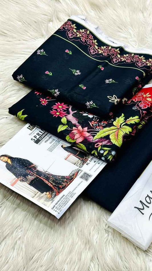 Mausammry Lawn 3PC Printed Suit with Voil Dupatta – Unstitched Summer Collection 2026