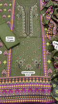 Mix brand embroidered lawn suit with printed dupatta