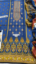 Mix brand embroidered lawn suit with printed dupatta
