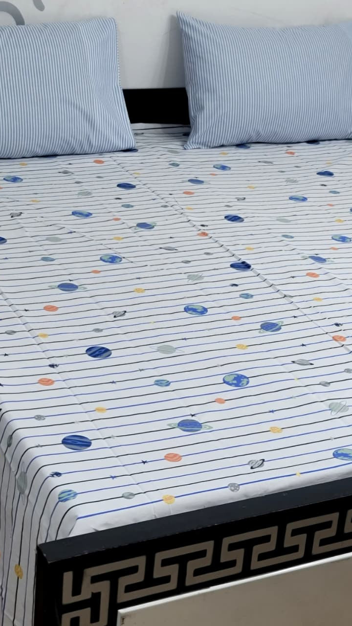 Double bed cotton bedsheet export quality Pakistan