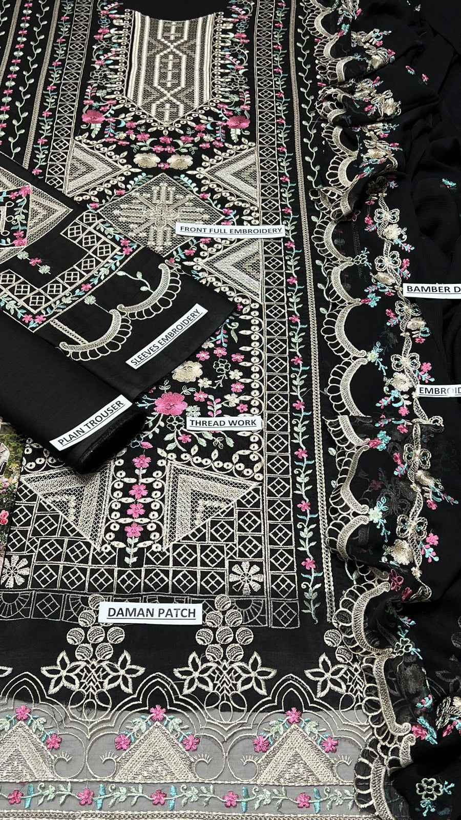 KAHF Summer Collection 2026 Premium Embroidered Lawn 3PC Suit with Ready-to-Wear Khadi Net Dupatta