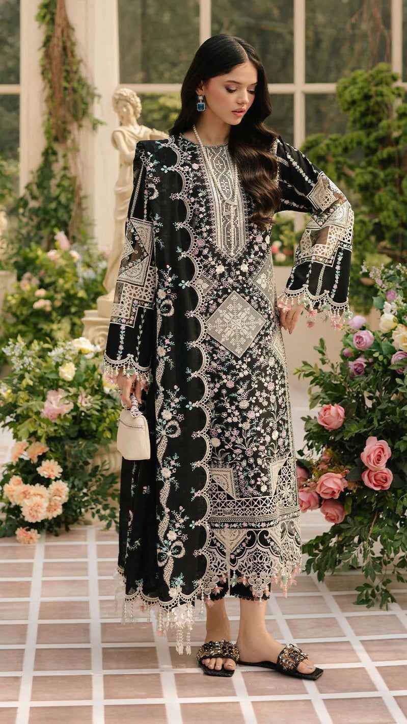 KAHF Summer Collection 2026 Premium Embroidered Lawn 3PC Suit with Ready-to-Wear Khadi Net Dupatta