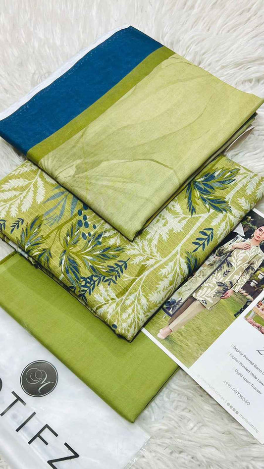 Motifz Premium Lawn 3PC Printed Suit 2026 with Voil Dupatta – Unstitched