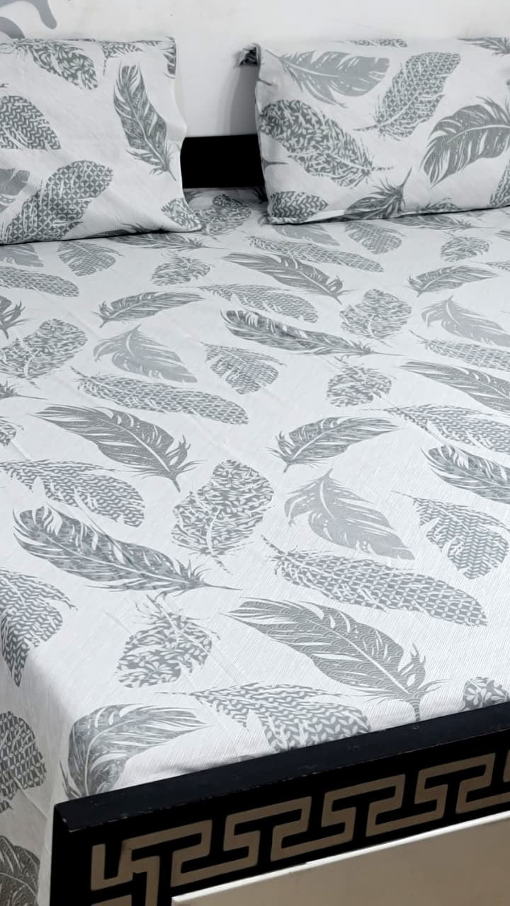 Soft breathable cotton bedsheet for home use