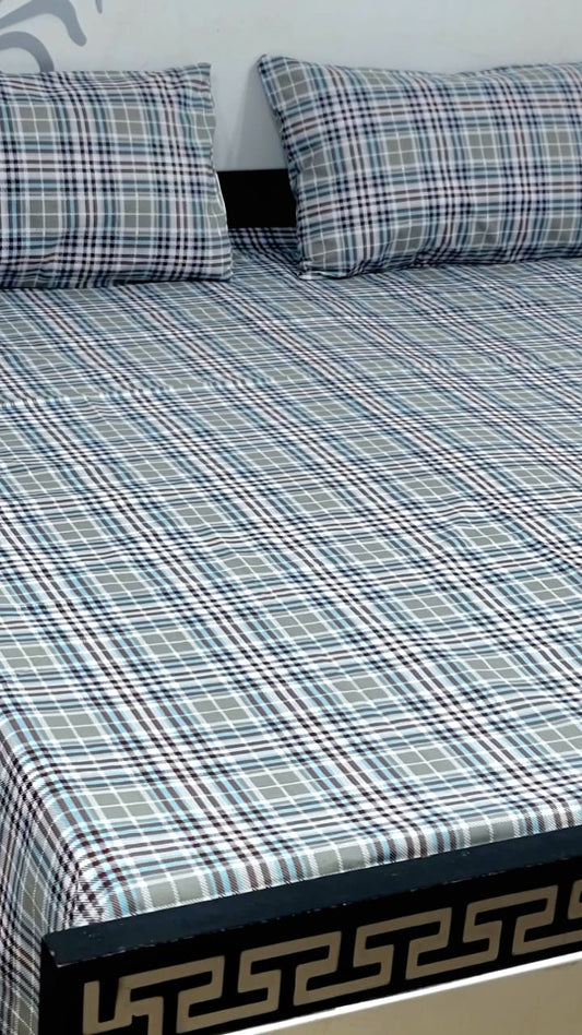 Soft breathable cotton bedsheet for home use