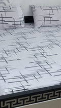 Pure cotton king size bedsheet set with pillow covers