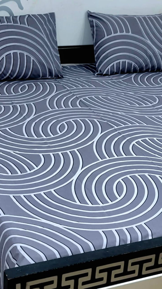 Pure cotton king size bedsheet set with pillow covers