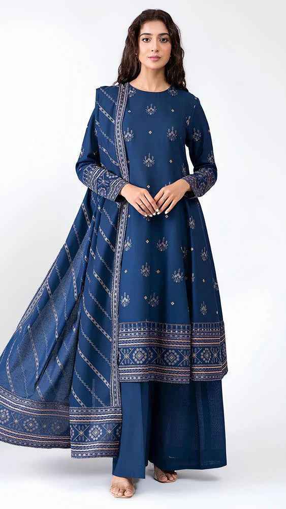 Kayseria D#5008 Premium Embroidered Lawn Suit with Embroidered Lawn Dupatta – Unstitched #KA