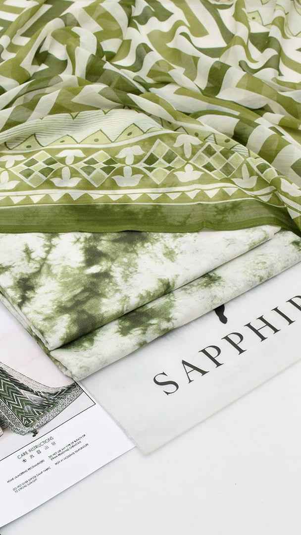 2026 Printed Lawn 3PC Suit with Chiffon Dupatta – Unstitched Summer Collection