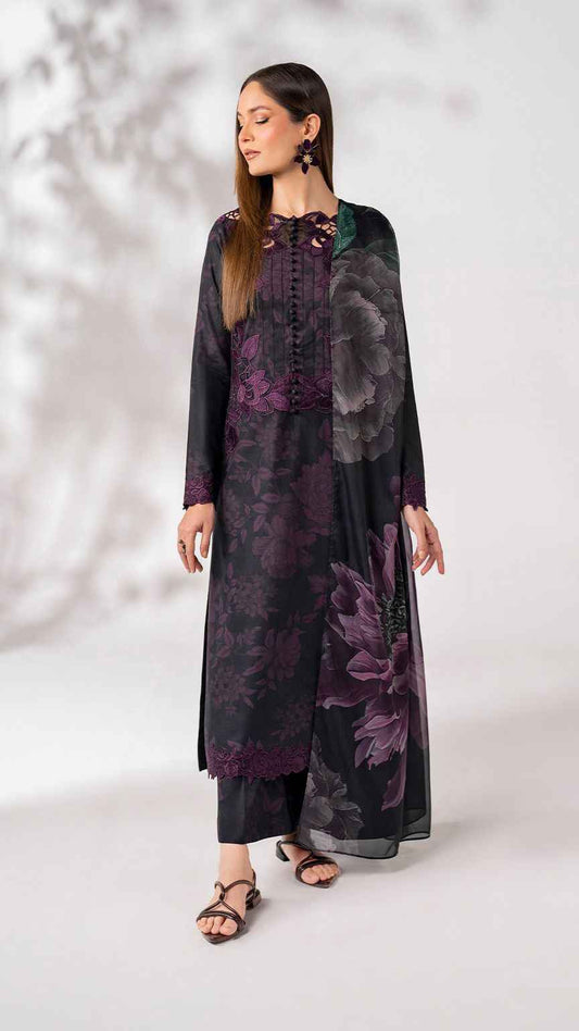 IZNIK replica lawn suit with printed silk dupatta