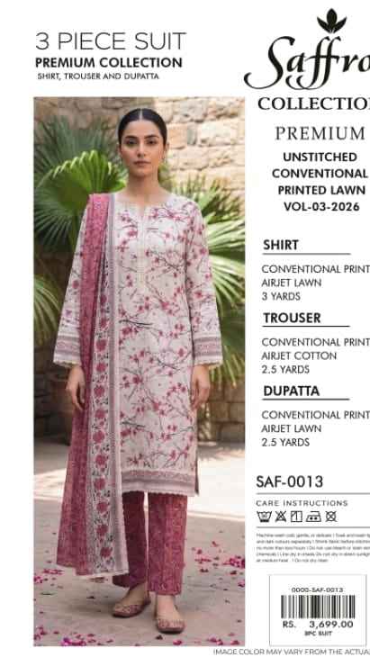 MDL Monocrom Original Digital Printed Lawn 3PC Suit with Airjet Dupatta – Unstitched Summer Collection 2026 #AR