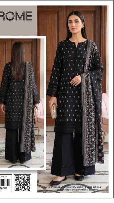 Monocrom MDL Original Digital Printed Lawn 3PC Suit with Airjet Dupatta – Unstitched Summer Collection