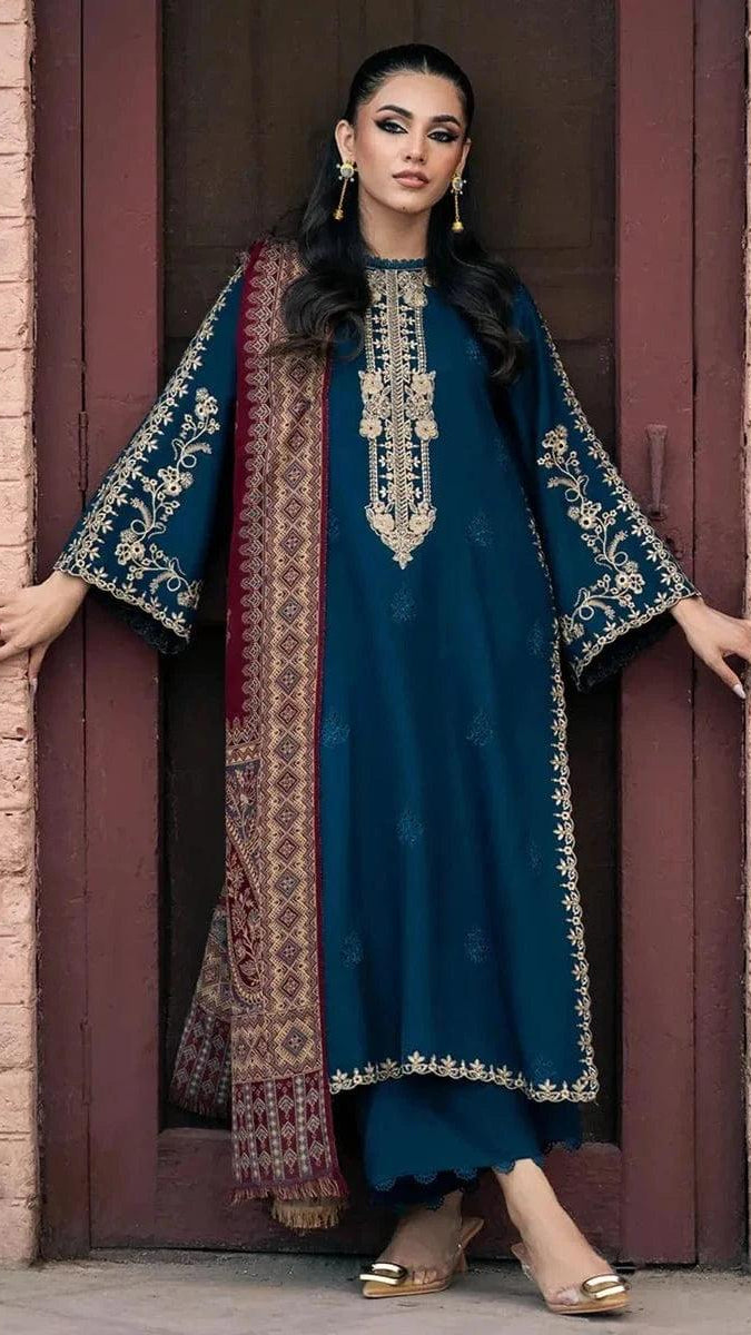URGE Airjet lawn embroidered suit with digital printed fancy dupatta