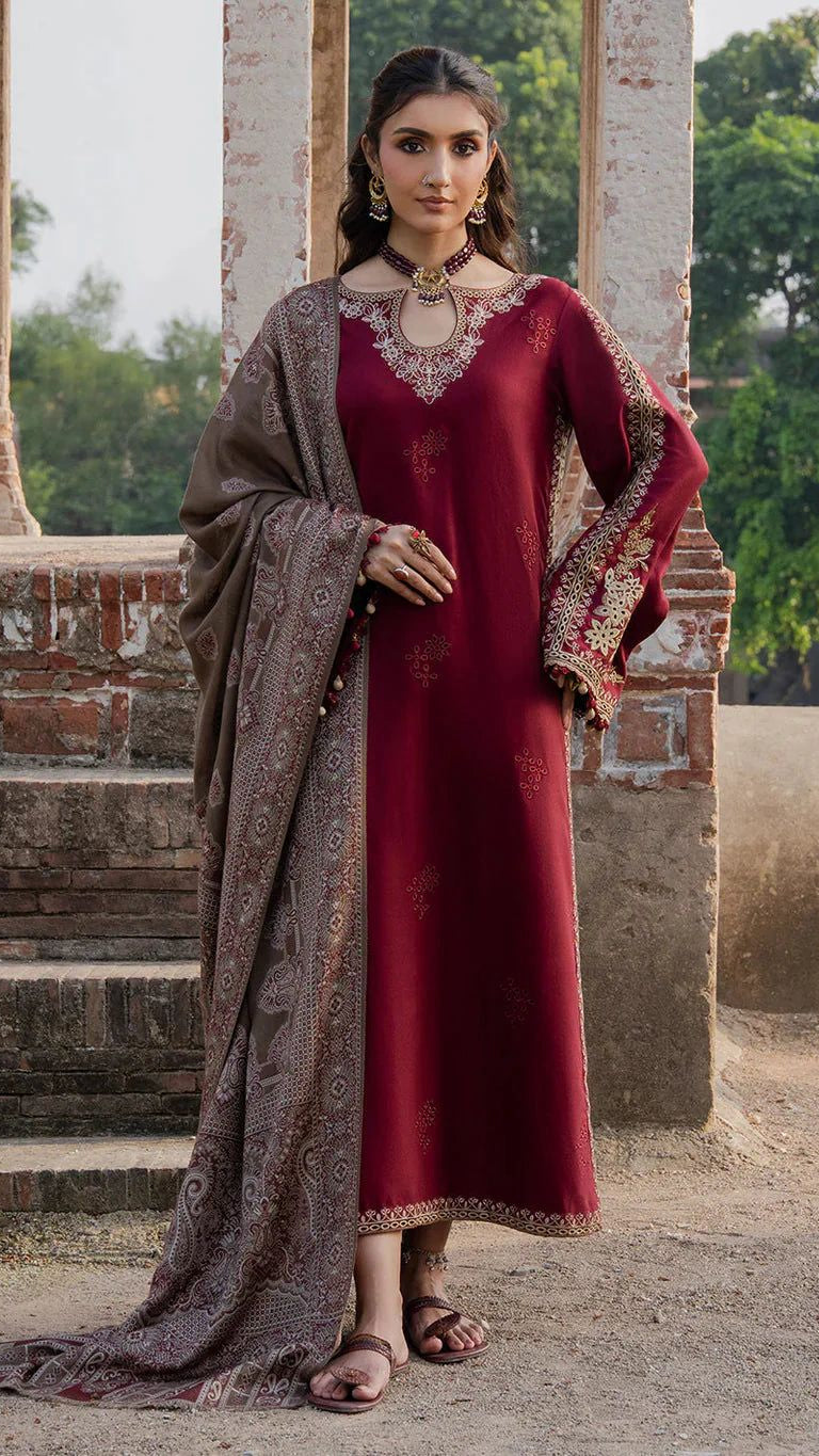 URGE Airjet lawn embroidered suit with digital printed fancy dupatta