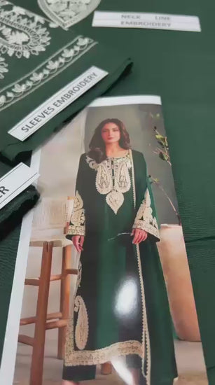 Aleena Amir D-1101 premium embroidered lawn suit with bamber dupatta